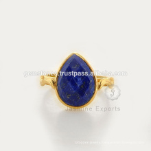 Lapis Gemstone Sterling Silver Indian Ring Jewelry For Wholesale Supplier